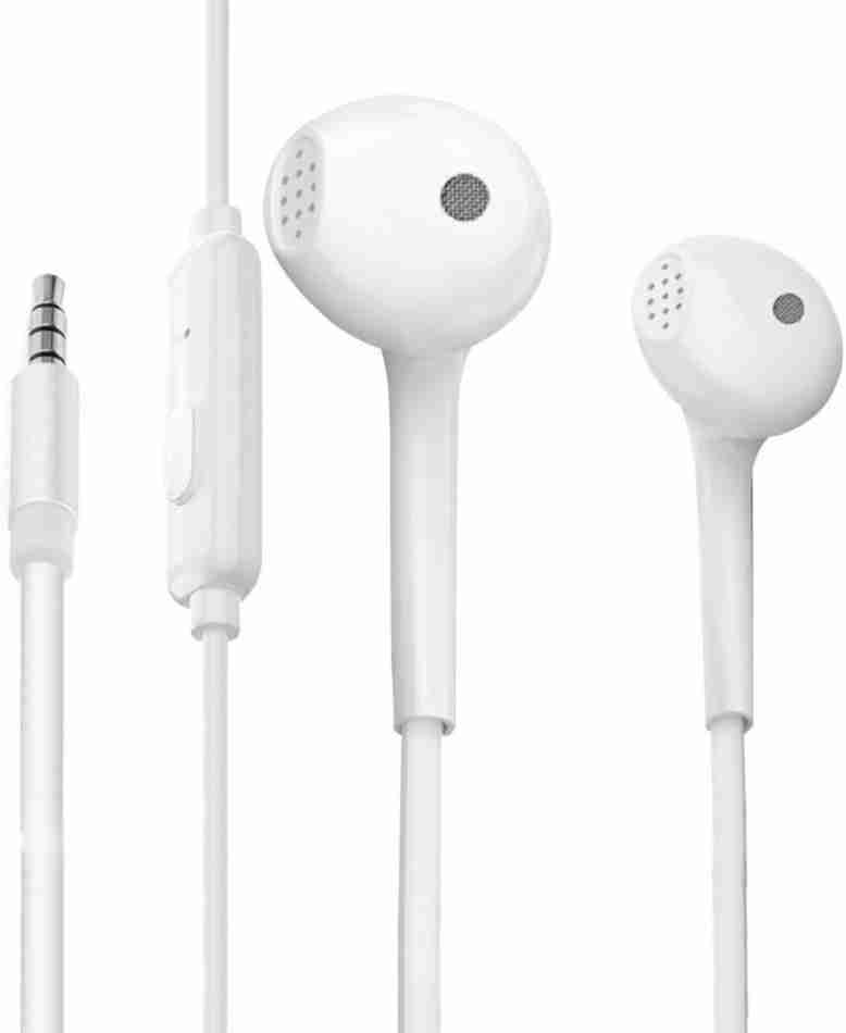 SPN BeatUp-4 EXTRA BASS Earphones with Mic Wired Headset  (White, In the Ear)