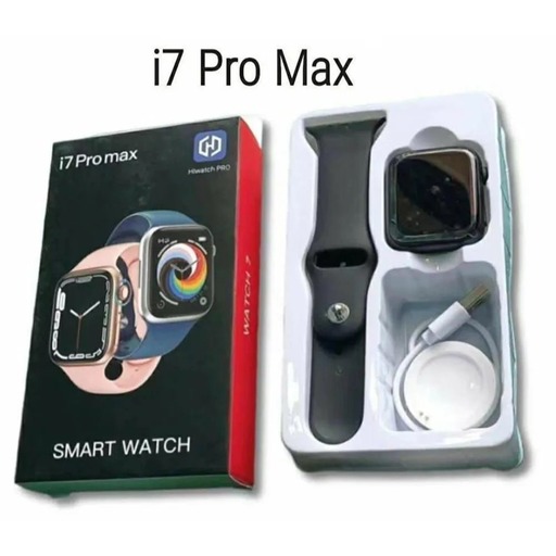 i7 Pro Max Smart Watch 7 series Men & Women black strap Smartwatch  ( Free size)