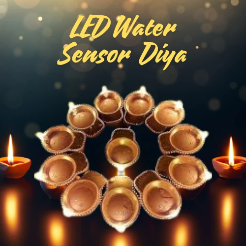 தண்ணீரில் எரியும் அலங்கார விளக்கு....LED Diya Light with Water Sensor